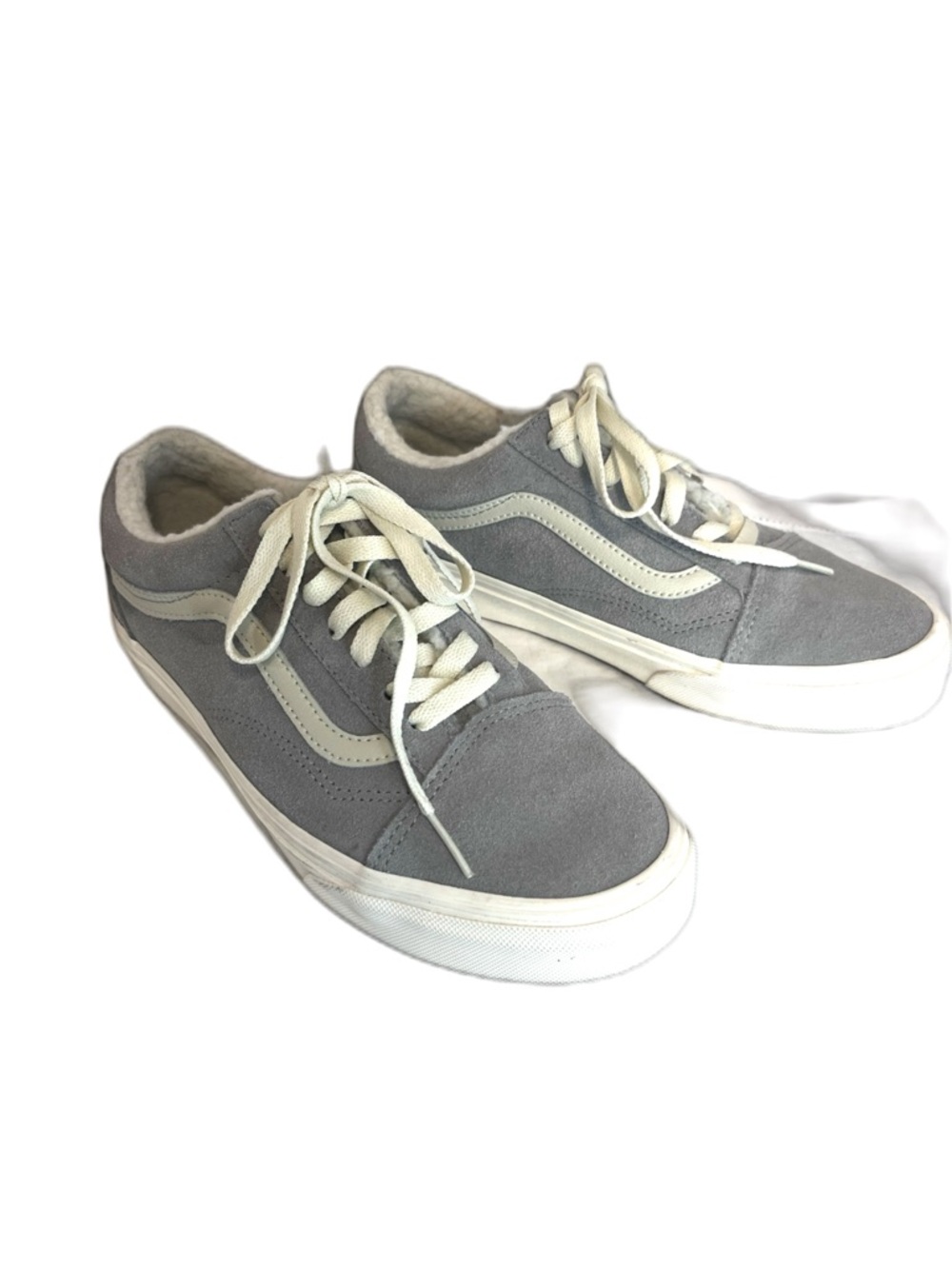 Vans Old Skool Cozy Hug Skate Shoes Drizzle Marshmallow Suede Upper - Men’s SZ 6